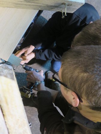 Aufbauarbeiten vom Simandlball